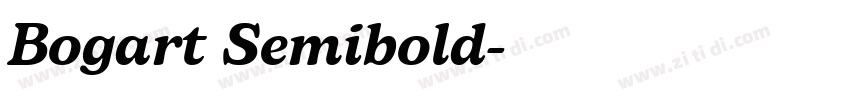 Bogart Semibold字体转换